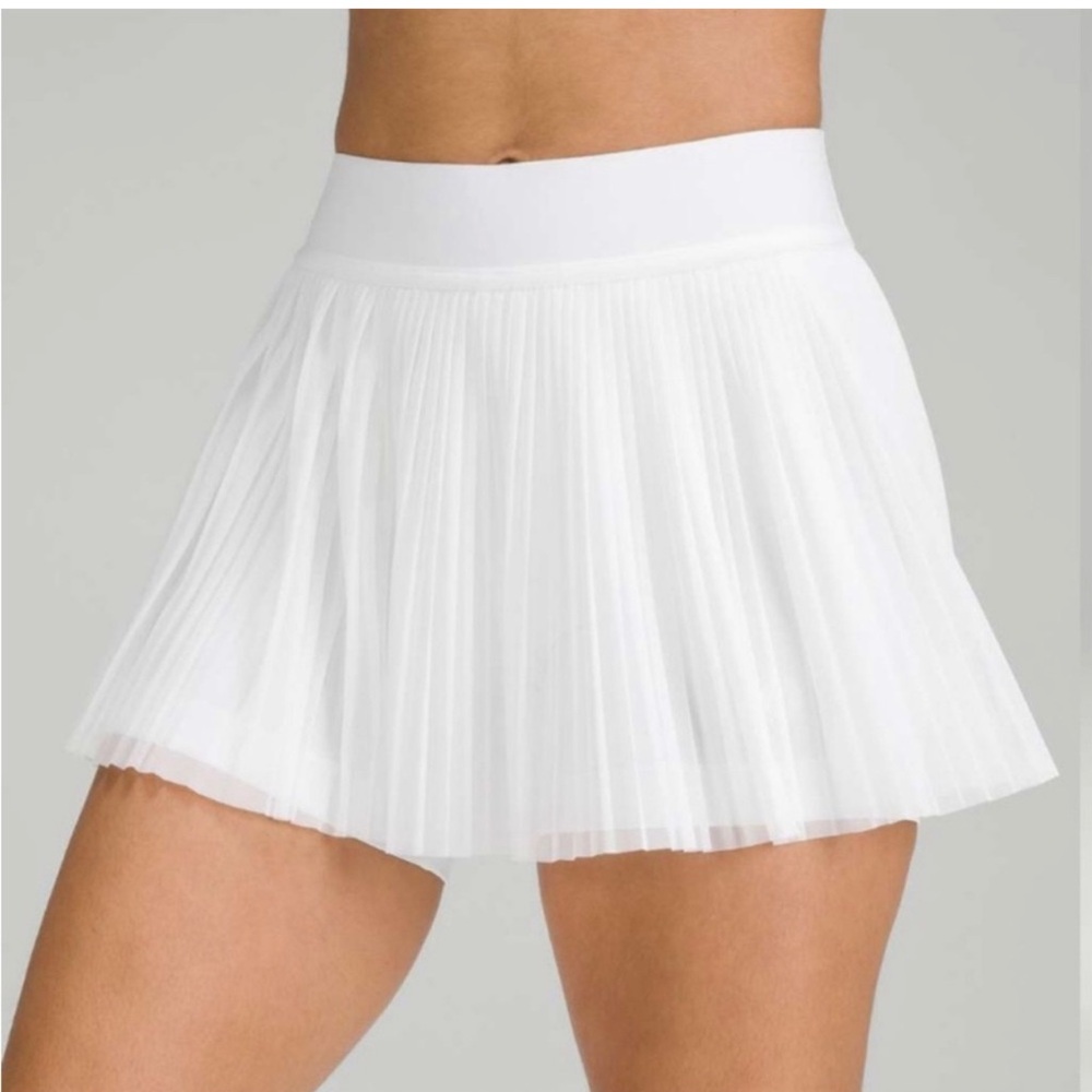 Lululemon Athletica White Mesh Tennis Skirt